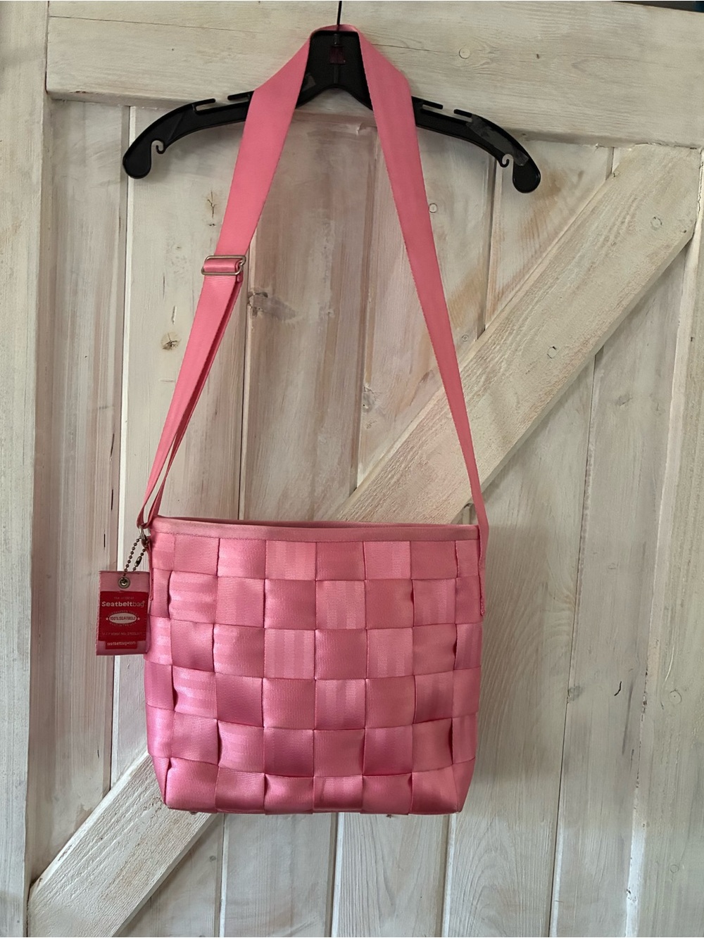 Harvey's Seatbelt bag Woven Pink Shoulder Bag with Adjustable Strap